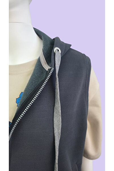 AHMERA Khaki Unisex Hooded Transitional Vest