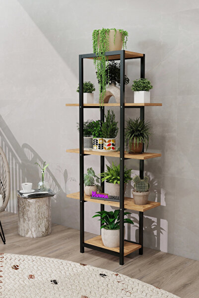 UmkaHome ÇİÇEKLİK RAF SAKSI DÜZENLEME 5 RAFLI MODERN VİTRİN