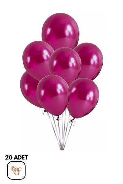 BALOMİS Metalik Fuşya Balon Arka Plan Ve Mekan Süsleme Dekorasyon Balonu