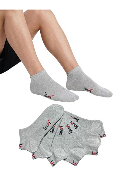 BYNDRSOCKS 6 Pairs Men's Booties Cotton Socks Gray