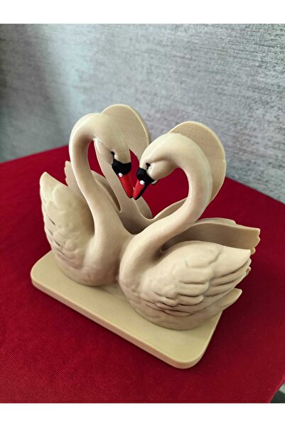 GEZEGENX Peçetelik, Dekoratif Şık Mutfak Sunum Peçetesi, Kuğu Figürlü Peçete ...