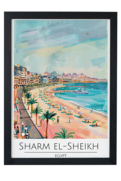gxe.art SHARM EL SHEIK Dekorativna zidna slika sa drvenim okvirom