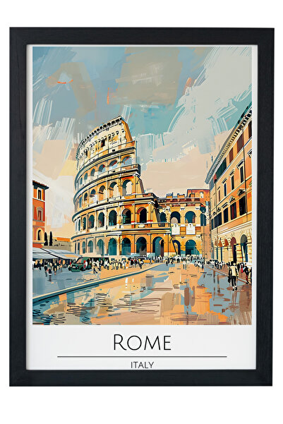 gxe.art ROMA ITALIJA Dekorativna zidna slika sa drvenim okvirom