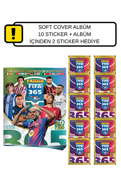 TOYFEST PANINI FIFA 365 2026 Albüm (Soft Cover) + 10 Sticker | Albüm İçinden ...