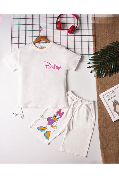 By Cwhr bumbac 100% Cartoon personaj cu imprimeu Set de tricou și pantaloni s...