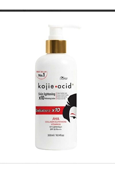 Kojie لوشن كوجي اسيد X10 للتفتيح السريع وتوحيد لون البشرة – حماية SPF 50