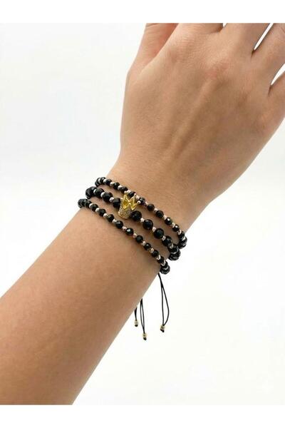 Handmade Luxury Crown Bracelet Set 3 pcs