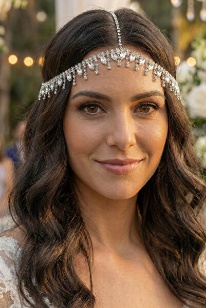 Hayalperest boncuk Elegant Bridal Headpiece with Crystal Detail – Stylish Headband for Wedding & Engagement