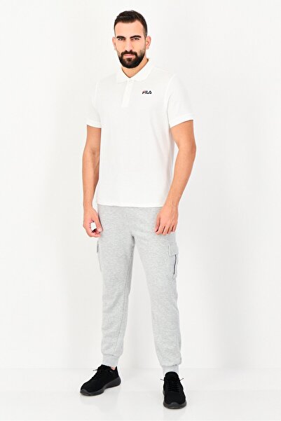 FILA Men Regular Fit Embroidered Logo Short Sleeve Polo Shirt, White