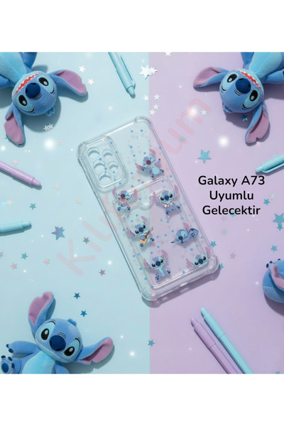 Kılıforyum حافظة لهاتف سامسونج جالاكسي A73 حافظة شفافة على شكل حرف G مع حامل ...