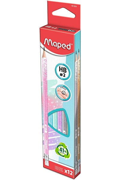 Maped Glitter pencils with eraser