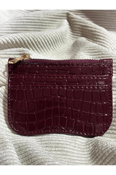 bijoux uniques Claret Red Zippered Women's Card Holder & Wallet