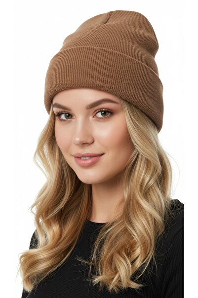 gigigiyim Plain Basic Soft Textured Unisex Folded Beanie