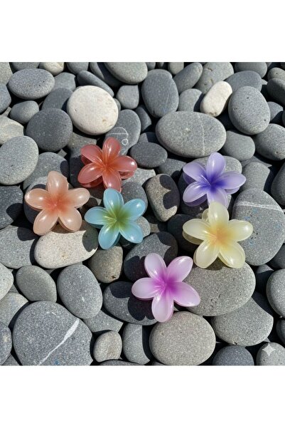 SEVEREKTAK Women's Large Size 6-Piece (8cm) Colorful Lotus Buckle Set