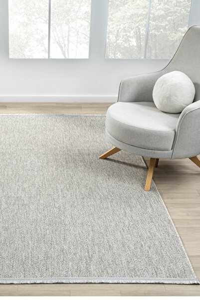 Colore Home سجادة منسوجة من الخيزران باللون البيج الرمادي مع قاعدة مضادة للانزلاق قابلة للغسل مصنوعة من السيزال والجوت