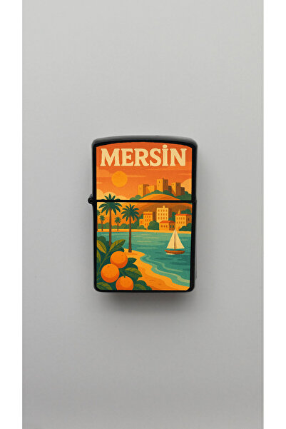 diğerr1 Mersin Retro Vintage - Benzinli Siyah Çakmak