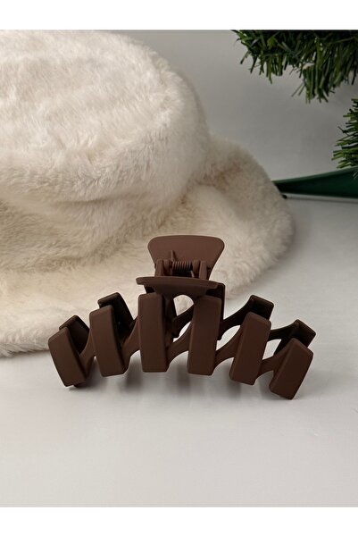 kamilasilver XL Matte Brown Butterfly Hair Clip – Large Non-Slip Barrette Hai...
