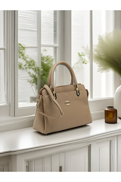 Generic Elegant Flex Leather Tote Bag – Women’s Structured Handbag with Gold Accents & Top Handles