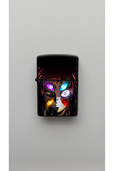 diğerr1 Demon Slayer Kokushibo Benzinli Siyah Çakmak