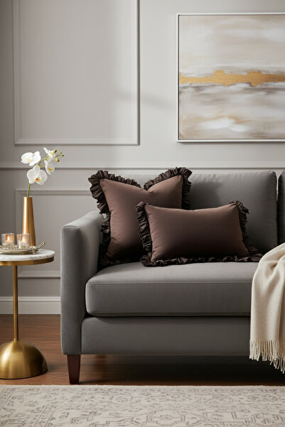 JACA Set de 2 perne de decorare în formă pătrată (45x45cm)