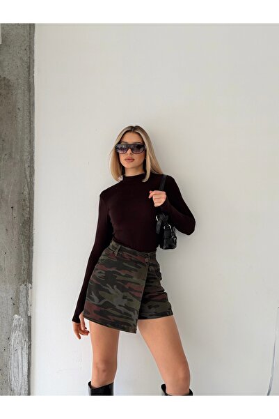 Your Shine KAMUFLAJ KISA ŞORT ETEK