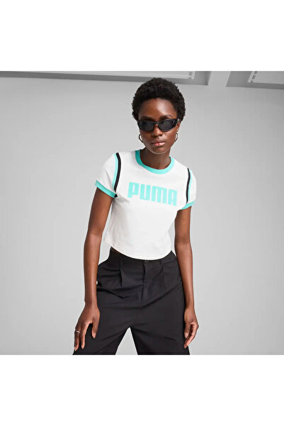 Puma FUTURE.PUMA.ARCHIVE Γυναικείο Λευκό Μπλουζάκι Baby Tee Crop