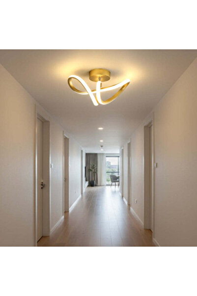 Jiju Serpent Gold LED Wall Light Equivalent 200W