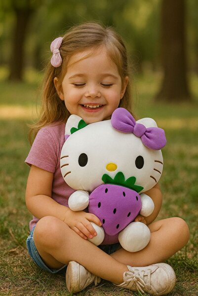 Akar Hello Kity Peluş Oyuncak 60 CM Mor