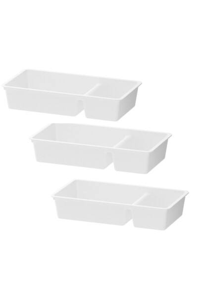 IKEA QUİCK 3 Adet Bölmeli Düzenleme Kutusu 33x17 Cm 3'lü Set Plastik Çekmece ...