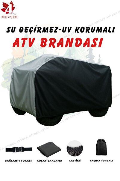 AutoEN GRİ-SİYAH FALCON STRONG 377 OFF-ROAD ATV BRANDASI (4MEVSİM)