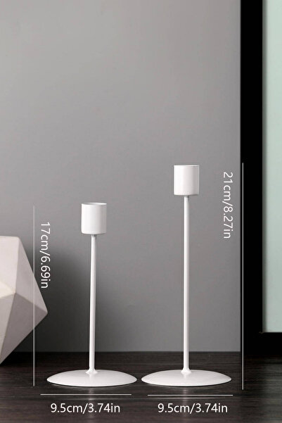 IONIC HOUSE Metal Şamdan 2’li Set