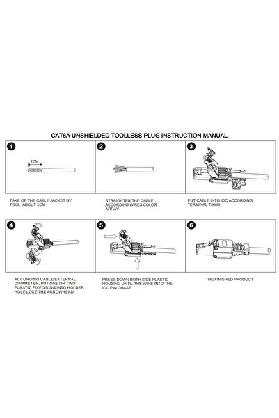 CN RG45 Cat6A + Cat7A UTP Toolless Plug with Fixed Ring
