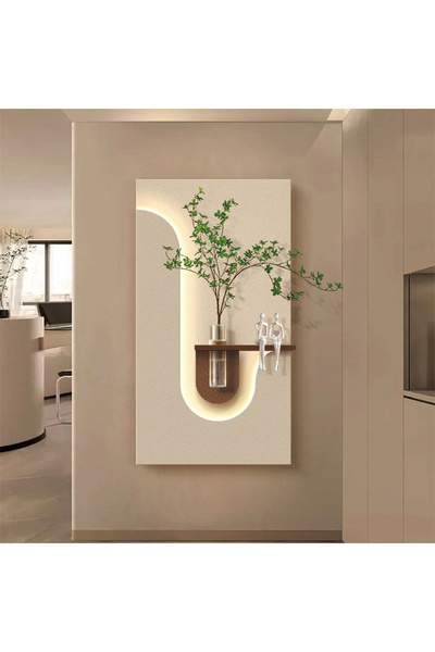 HD POSTER 50 x 90 CM Modern Ledli Duvar Tablosu – | Gizli Aydınlatmalı Dekora...