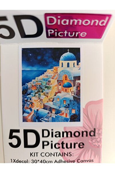 mentaş grup Diamond Painting Beaded Tapestry Mosaic Puzzle Crystal Stone Board 40X30 Kit Full Set