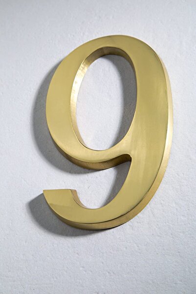ICON TOOLS HOUSE NUMBER, BRASS, SHINY 200 MM, DIGITAL "6/9"