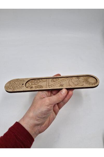 Mu Art Ahşap Ahşap Tütsülük Tütsü Yakacağı Tütsü Tutacağı Çubuk Tütsü Oda Kok...