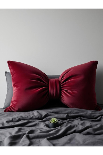 JACA XXL Bow Appearance Decorative Pillow Filled Bow Ribbon Gift Pillow Cushi...