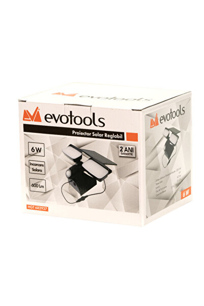 Evotools Adjustable Solar Floodlight 2 W 2