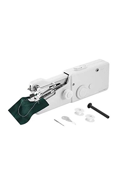 Generic Manual sewing machine, white/silver, 21 x 6.5 x 3.5 cm