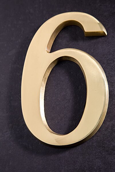 ICON TOOLS HOUSE NUMBER, BRASS, SHINY 200 MM, DIGITAL "6/9"
