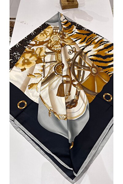 EB SCARF Великий розмір (140*140) імпортний шовковий шарф з твілу