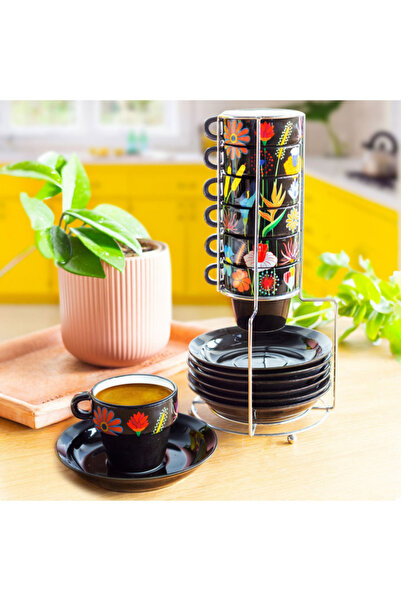 Pylones Kahve Bardak/ Fincan Seti | Cafe Colore - Jardin Fleuri