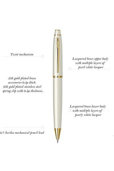 Scrikss Versatil Kalem 35 Noble İnci Beyazı ( İsim Yazdırılabilir Detay Açıklamada )