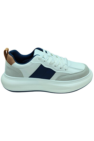 Hugo Viana Bdl107 Men's White-Navy Blue (40-44) Casual Sports Shoes