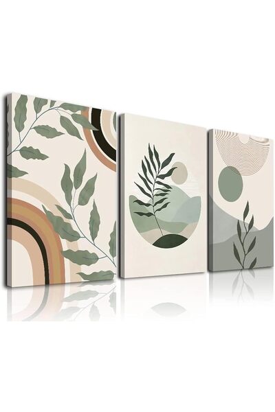 ALAYRA International لوحة فنية جدارية قماشية بتصميم بوهو بسيط، 40×60 سم - ديك...