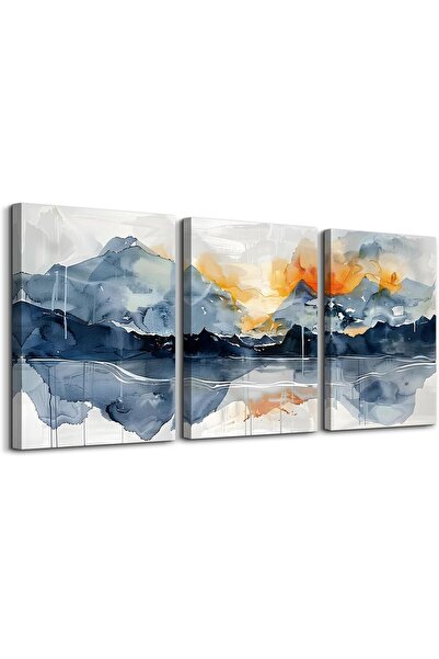 ALAYRA International لوحة فنية جدارية قماشية بتصميم بوهو بسيط، 40×60 سم - ديك...