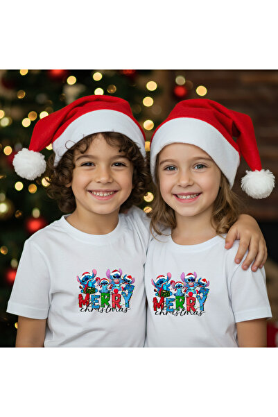 matelio Stitch and the Christmas Team Kids T-shirt