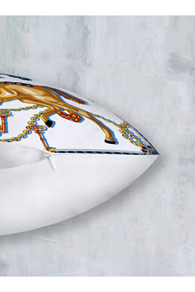 Youhe 1pc,Washable Pillowcase | Dark Frame & Yellow Pony Print | Indoor & Outdoor