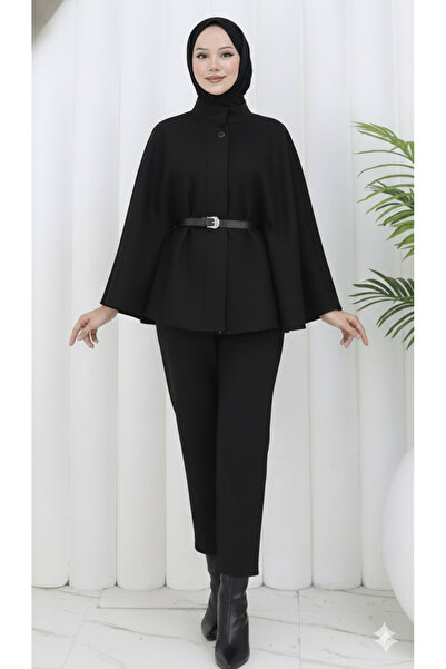 veilika Oversize Dik Yaka Panço Tesettür / Tunik Rahat ve Yumuşak Polar Kumaş...