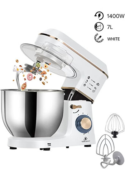 TOSCANA U Toscana U 7L 1400W Electric Stand Mixer with Lid and LED Light